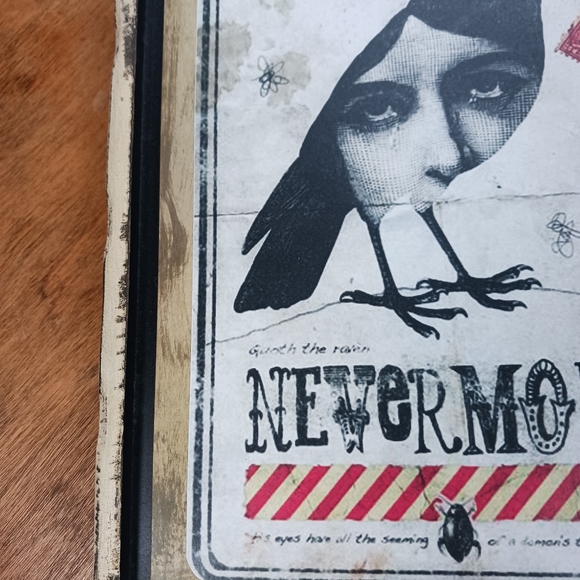 ORIGINAL Wall Art Edgar Allen Poe Poet Gothic Decor Illustration Distressed Wood - Picture 5 of 10